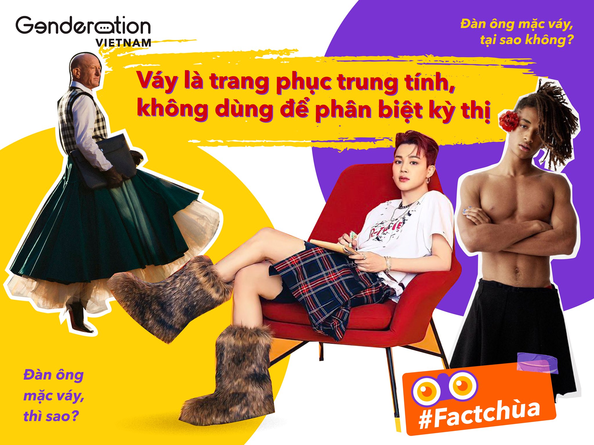 Read more about the article Váy là trang phục trung tính, không dùng để phân biệt, kỳ thị